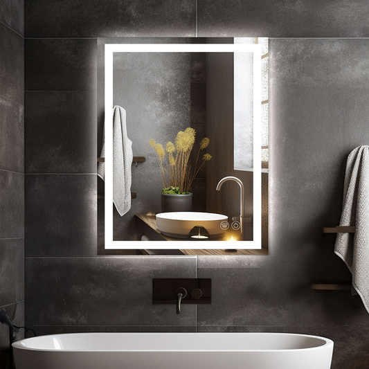 LED Bathroom Mirror with Lights – Front and Backlit, Anti-Fog, Shatterproof Tempered Glass, Waterproof, Memory Function, UL Listed – Modern Vanity Mirror for Multi Use