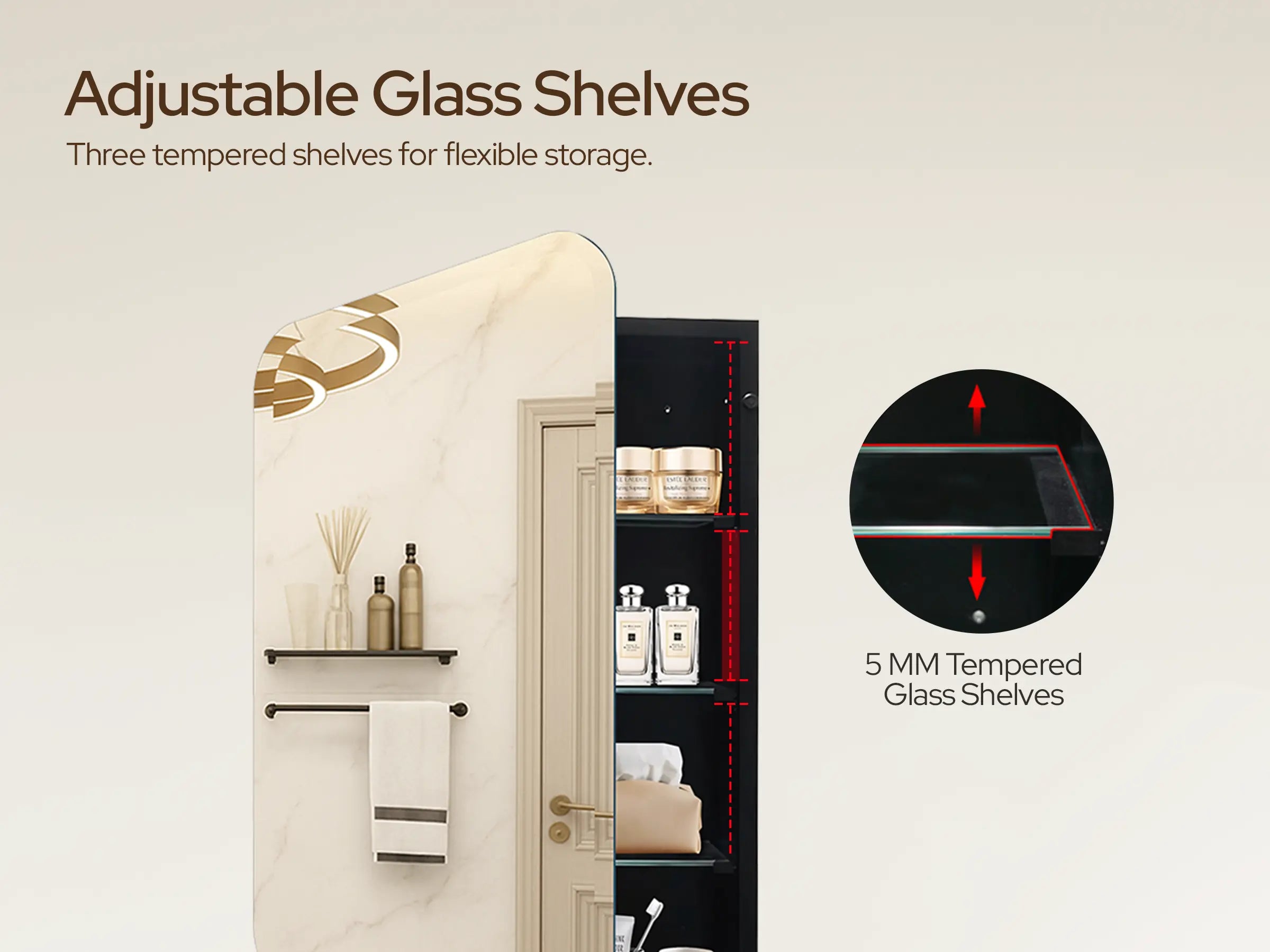 Adjustable shelves