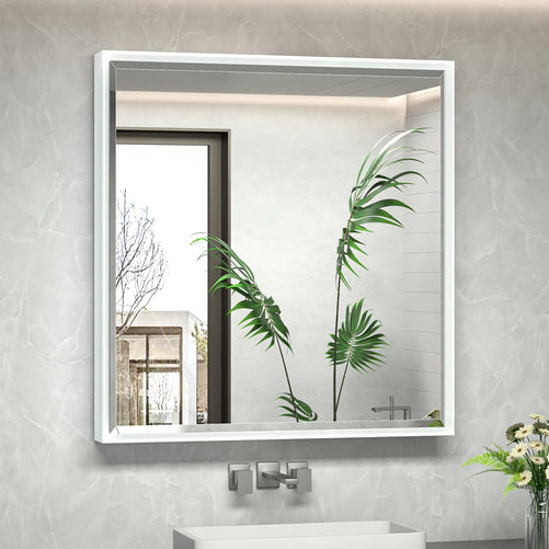 Modern Bathroom Vanity Mirror with Storage – Beveled Metal Frame, Aluminum Alloy Medicine Cabinet with Adjustable Shelves – Ideal for Bathroom, Living room Organization and Stylish Décor