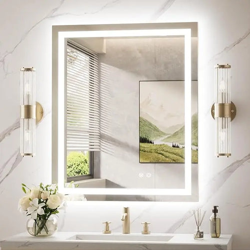 LED Bathroom Mirror with Lights – Front and Backlit, Anti-Fog, Shatterproof Tempered Glass, Waterproof, Memory Function, UL Listed – Modern Vanity Mirror for Multi Use