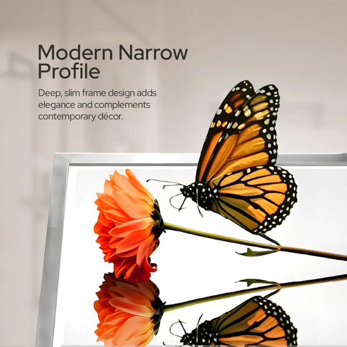 Brushed Nickel Bathroom Mirror – Modern 30x40 Rectangular Bathroom Vanity Mirror Sleek Design