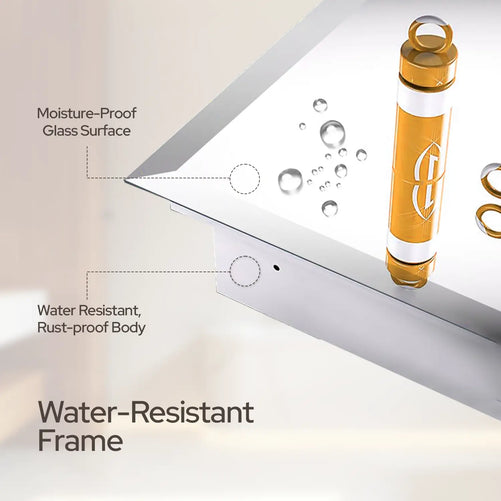 Frameless Beveled Mirror Medicine Cabinet – Wall-Mounted