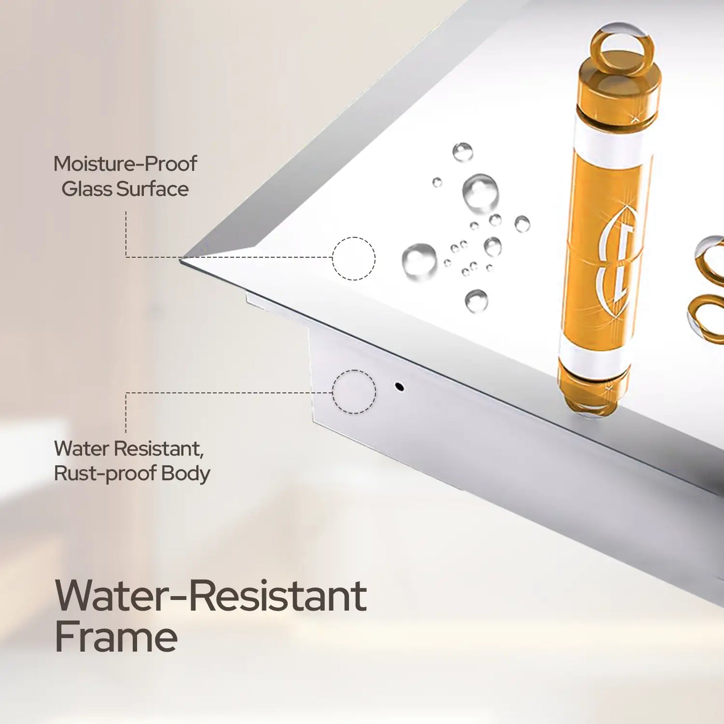 Frameless Beveled Mirror Medicine Cabinet – Wall-Mounted