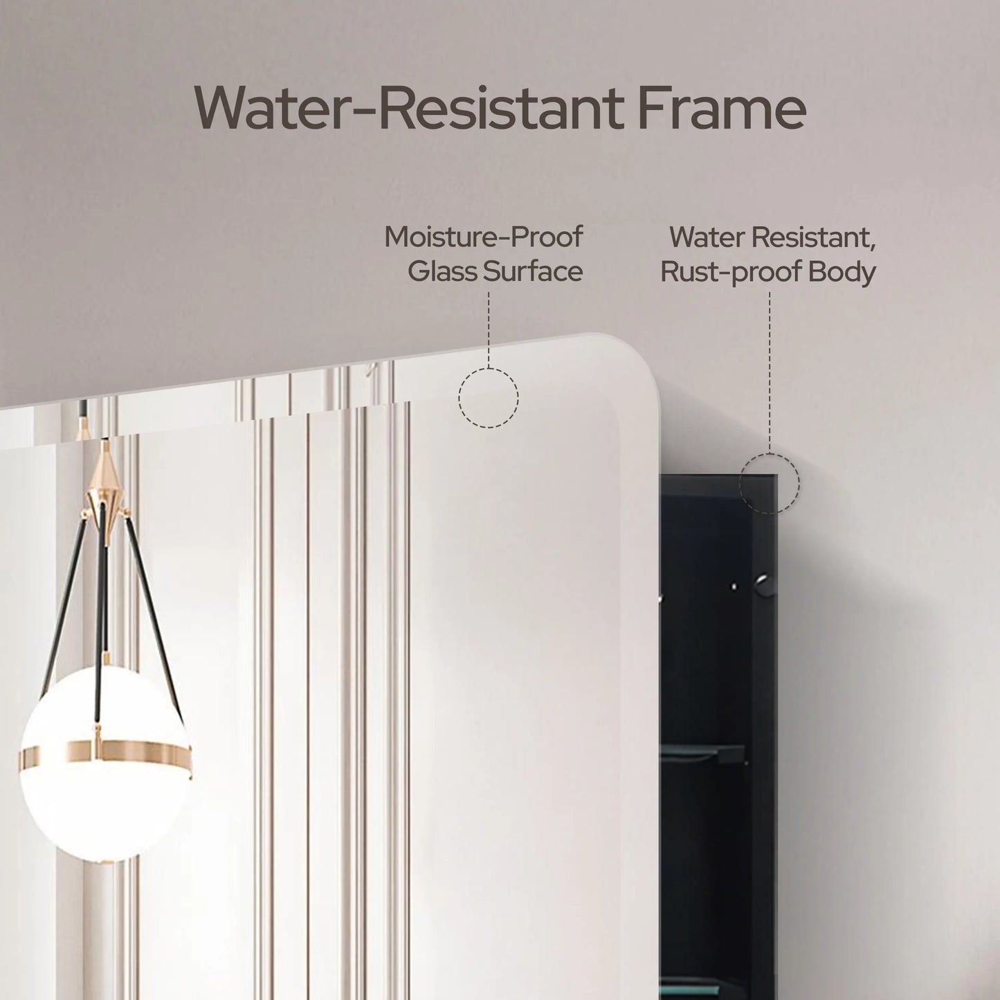 Beveled Frameless Medicine Cabinet with Mirror– Dual Mount