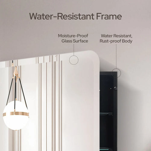 Beveled Frameless Medicine Cabinet with Mirror– Dual Mount
