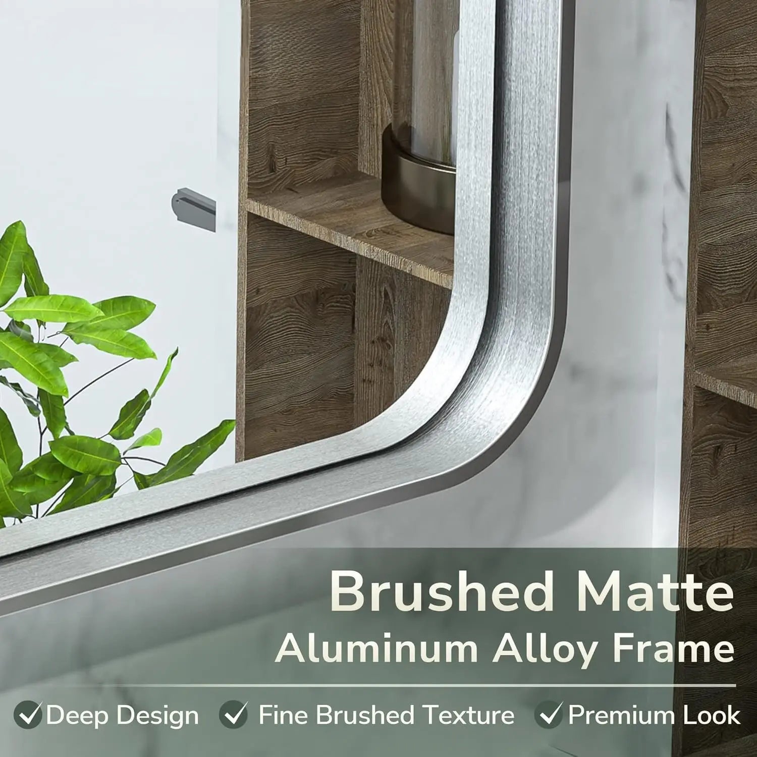 Modern Arch Framed Bathroom Vanity Mirror – Wall Mounted, Stylish Arch Design, Sleek Bathroom Wall Mirror, Elegant and Durable, Ideal for Home, Salon, or Commercial Use