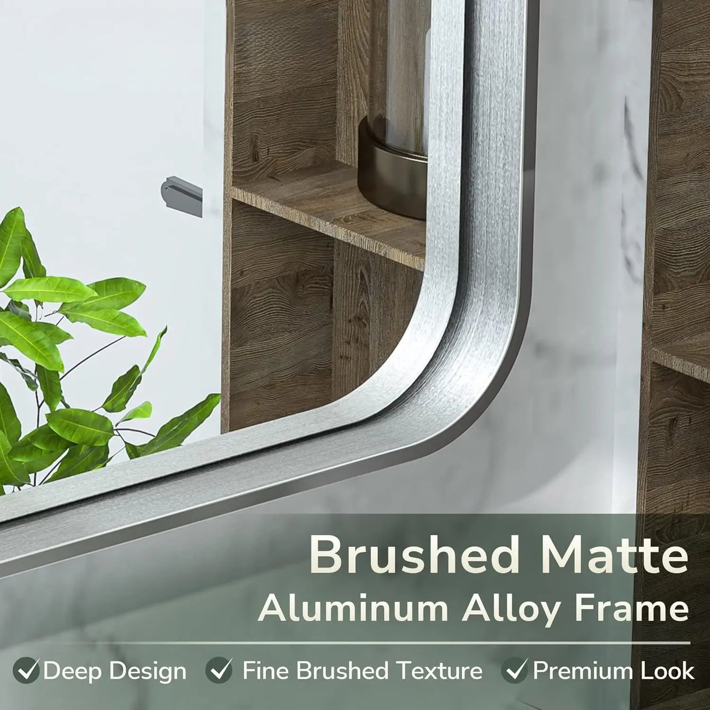 Modern Arch Framed Bathroom Vanity Mirror – Wall Mounted, Stylish Arch Design, Sleek Bathroom Wall Mirror, Elegant and Durable, Ideal for Home, Salon, or Commercial Use