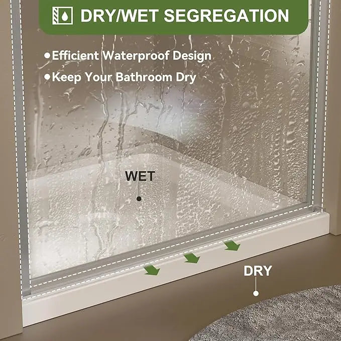 Pivot Frameless Glass Shower Door – Sleek & Modern Bathroom Shower Enclosure, Adjustable Width, Durable Glass, Easy Installation, Premium Hardware, Water-Tight Design