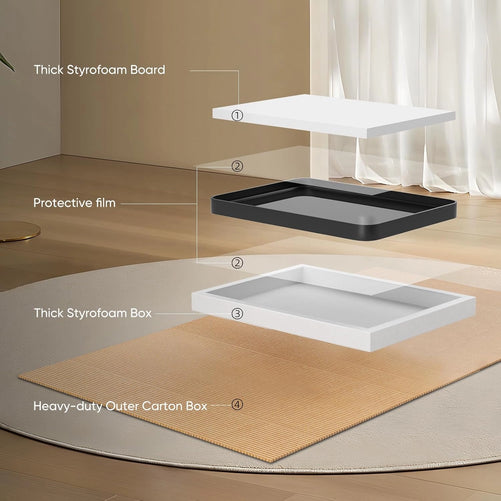 Aluminum Framed Bathroom Vanity Mirror – HD Tempered Glass Wall-Mounted Design, Ideal for Over-the-Sink Use, Supports Horizontal/Vertical Installation for Modern Décor