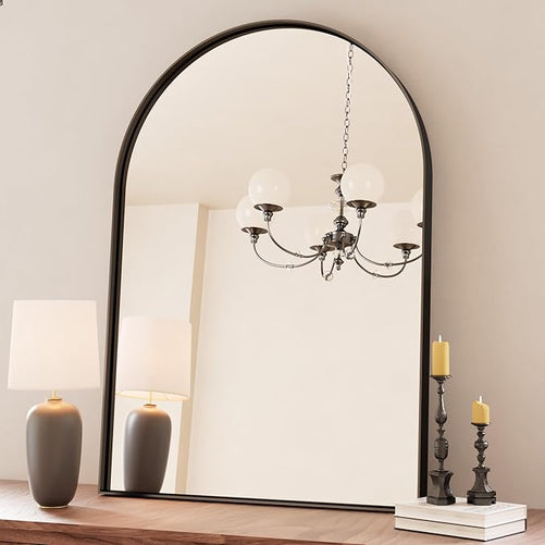 Modern Arch Bathroom Vanity Mirror – Sleek Tempered Glass Wall Mirror, Perfect for Farmhouse, Minimalist, or Contemporary Bathroom Décor