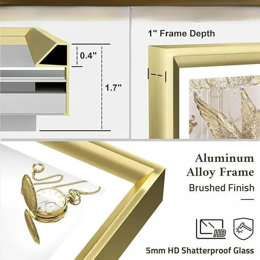 LED Bathroom Vanity Mirror with Frame – Front & Backlit, Aluminum Rectangle, Beveled Edge, 3-Color Stepless Dimmable, Anti-Fog, Memory Function, Wall-Mounted Lighted Mirror