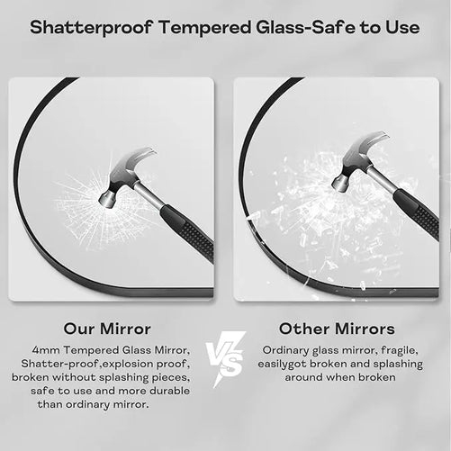 Modern Arch Bathroom Vanity Mirror – Sleek Tempered Glass Wall Mirror, Perfect for Farmhouse, Minimalist, or Contemporary Bathroom Décor