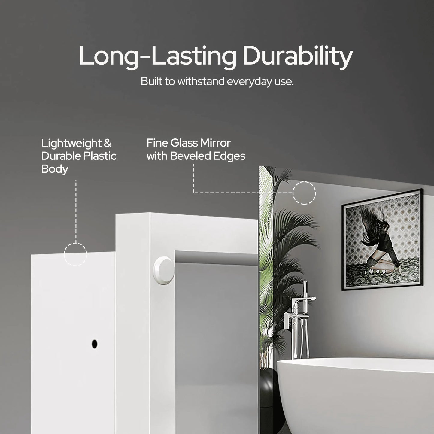 14x24 Frameless Beveled Mirror Medicine Cabinet – Wall-Mounted