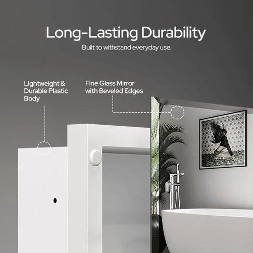 14x24 Frameless Beveled Mirror Medicine Cabinet – Wall-Mounted