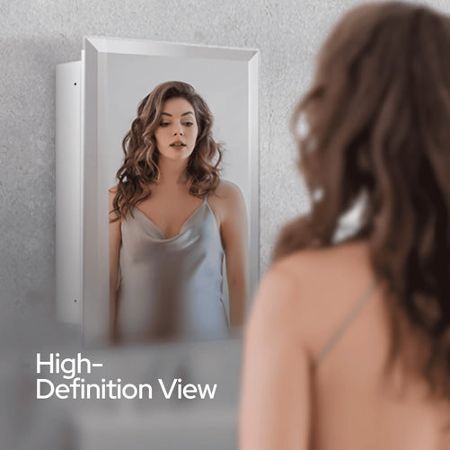 14x24 Frameless Beveled Mirror Medicine Cabinet – Wall-Mounted