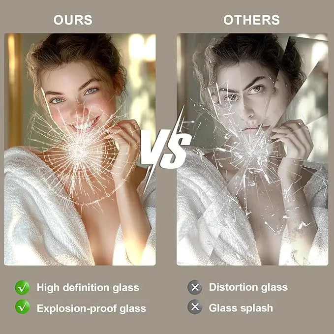 LED Bathroom Mirror with Lights – Front and Backlit, Anti-Fog, Shatterproof Tempered Glass, Waterproof, Memory Function, UL Listed – Modern Vanity Mirror for Multi Use