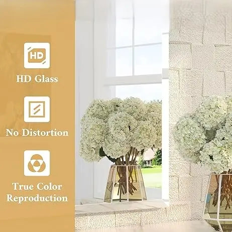 Beveled Rectangle Bathroom Vanity Mirror – Frameless  Wall Mirror with 1
