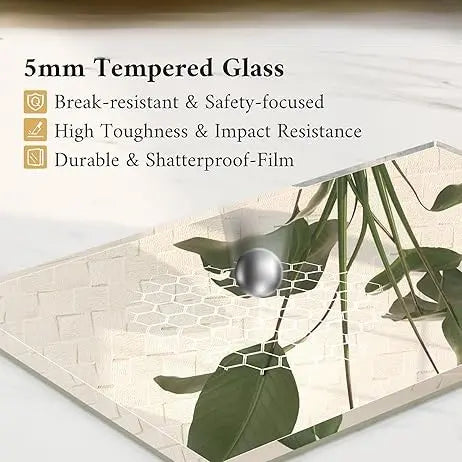 Beveled Rectangle Bathroom Vanity Mirror – Frameless  Wall Mirror with 1" Beveled Edge, Shatterproof Glass, Modern Decorative for Bathroom, Entryway, Living Room, or Restroom