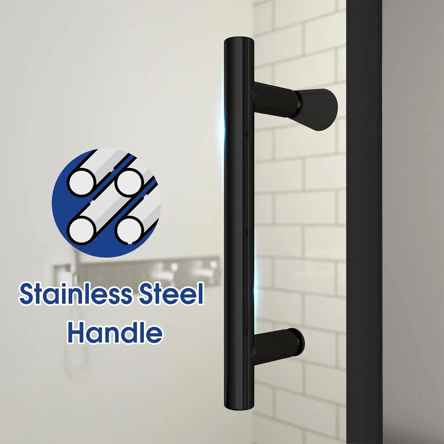 Pivot Frameless Glass Shower Door – Sleek & Modern Bathroom Shower Enclosure, Adjustable Width, Durable Glass, Easy Installation, Premium Hardware, Water-Tight Design