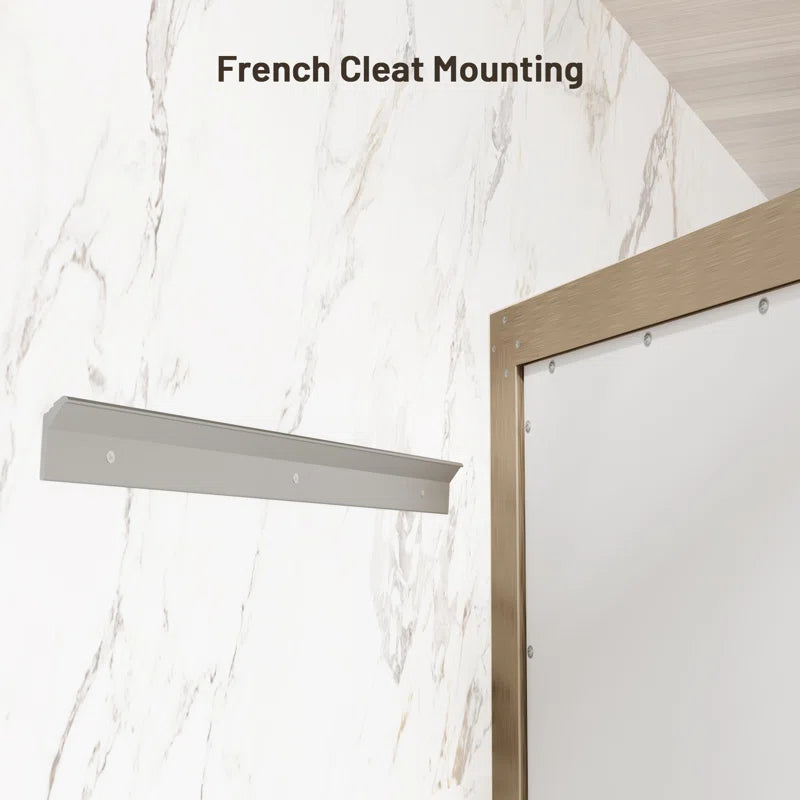 Metal Framed Bathroom Mirror – Rectangular Wall-Mounted, Modern Farmhouse Design, Horizontal/Vertical Mount for Bathroom, Entryway, and Restroom Décor – Stylish Mirror
